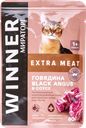 Корм для взрослых кошек Мираторг говядина в соусе Мираторг м/у, 80 г