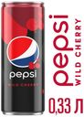 Напиток сильногазированный Pepsi Cola Wild Cherry, 330 мл