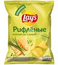 Чипсы Lay's Нежный сыр с луком рифленые, 105г