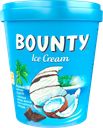 Мороженое BOUNTY молочное с кокосовым молоком, мякотью кокоса и молочным шоколадом, без змж, картонный стакан, 272г
