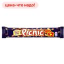 Батончик PICNIC арахис, изюм, вафли, карамель, воздушный рис, 76г