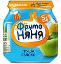 Пюре ФрутоНяня из груш и яблок натуральное для питания детей раннего возраста 100 г