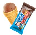 Мороженое Пломбир шоколадный в вафельном стаканчике 90г