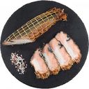 Рулет из горбуши и масляной рыбы горячего копчения , нарезка, 1 кг