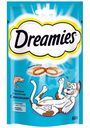Лакомство Dreamies для кошек подушечки с лососем, 60г