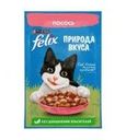 Влажный корм для взрослых кошек "Природа вкуса", FELIX, с лососем, 75 г