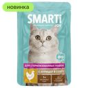 Корм для кошек Smarti Joy с курицей в соусе, 75 г