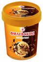 Мороженое пломбир Филевское Бисконтино с ароматом бисквита шоколадное печенье-топпинг БЗМЖ 550 г