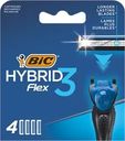 Кассеты сменные для бритья мужские BIC Hybrid 3 Flex подвижных лезвия, 4шт
