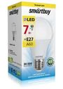 Лампа Smartbuy светодиодная А60 7W Е27 3000К теплый свет