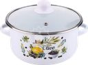 Кастрюля HOMECLUB Enamel, деколь, в ассортименте, 2.7л