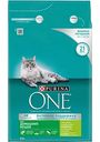 Сухой корм для домашних кошек Purina One с высоким содержанием индейки и цельными злаками, 3 кг