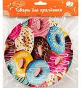 Тарелки бумажные Патибум Пончики 18 см, 6 шт.
