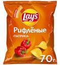 Чипсы картофельные Lays со вкусом Паприка рифленые, 70г