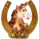 Фигура новогодняя Лошадь с подковой в ассортименте, 9см