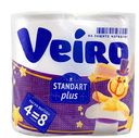 Туалетная бумага VEIRO Standart Plus, 2-слойная, 4 шт