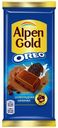 Шоколад Alpen Gold Oreo молочный с шоколадной начинкой-печеньем 90 г