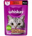 Корм для кошек от 1 года Whiskas Говядина и ягнёнок в желе, 75 г