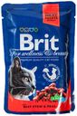 Корм для кошек Brit Premium рагу из говядины и горошком, 100 г