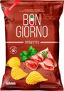 Рифленые чипсы Bon Giorno со вкусом Прошутто, 90 г