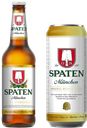 Пиво SPATEN Munchen Hell, светлое, фильтрованное: банка/бутылка, 0,45 л