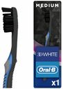 Зубная щетка Oral-B 3D White Whitening Black средней жесткости с древесным углем