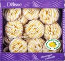 Печенье бисквитное DELISSE с начинкой со вкусом лимона, в белой глазури