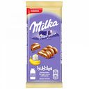 Шоколад молочный пористый Milka Bubbles с бананово-йогуртовой начинкой, 97 г