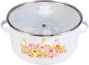 Кастрюля HOMECLUB Enamel, деколь, в ассортименте, 4.8л