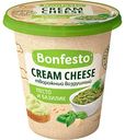 Сыр творожный воздушный Bonfesto Cream Cheese Песто и базилик 65%, 125г