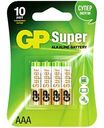 Батарейки AAA GP Super LR03, 4 шт.
