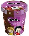 Мороженое Love is Пломбир шоколадный с вишневым наполнителем и маршмеллоу в бумажном стаканчике 12% БЗМЖ, 270г