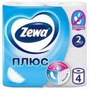 Туалетная бумага Zewa Плюс с перфорацией 2 слоя 4 шт