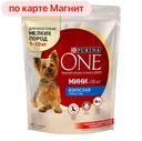 Корм сухой для собак PURINA ONE®, Уже взрослая, говядина-рис, 600г