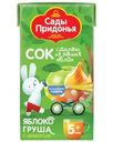 Сок Сады Придонья яблоко-груша с мякотью 5 мес. 125мл