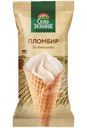 Пломбир Село Зелёное с ароматом ванили вафельный сахарный рожок 15%, 110г