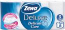 Бумага туалетная Zewa Deluxe «Белая», 3 слоя, 8 рулонов
