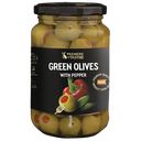 Оливки PREMIERE OF TASTE® зеленые с красным перцем, 370мл