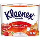 Туалетная бумага Kleenex Aroma Care Сочная клубника 3 слоя, 4 рулона