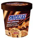 Мороженое Snickers шоколад и карамель, ведерко, 340 г