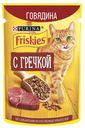 Корм для взрослых кошек Friskies с говядиной и гречкой в подливе, 75 г