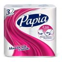 Туалетная бумага белая Papia, 3 слоя, 4 рулона