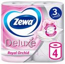 Туалетная бумага Zewa Deluxe Орхидея 3 слоя 4 рулона