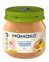Пюре фруктовое Мамако Яблоко с персиком и козьим творожком, с 6 месяцев, 80 г