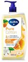 Крем-мыло Aura Pure Cotton Хлопок и мед 2в1 500мл