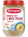 Пюре Semper Овощи с филе трески, 190г