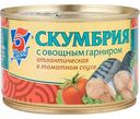 Скумбрия атлантическая 5 Морей с овощным гарниром в томатном соусе, 250 г