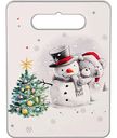 Подставка под горячее керамическая Agness С Новым Годом! Снеговик и мишка, 29×15 см