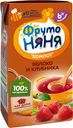 Компот ФрутоНяня яблочно-клубничный сокосодержащий неосветлённый, 200мл
