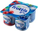 Продукт йогуртный Fruttis пастеризованный Сливочное лакомство Вишня-Черника 5% ,115 г